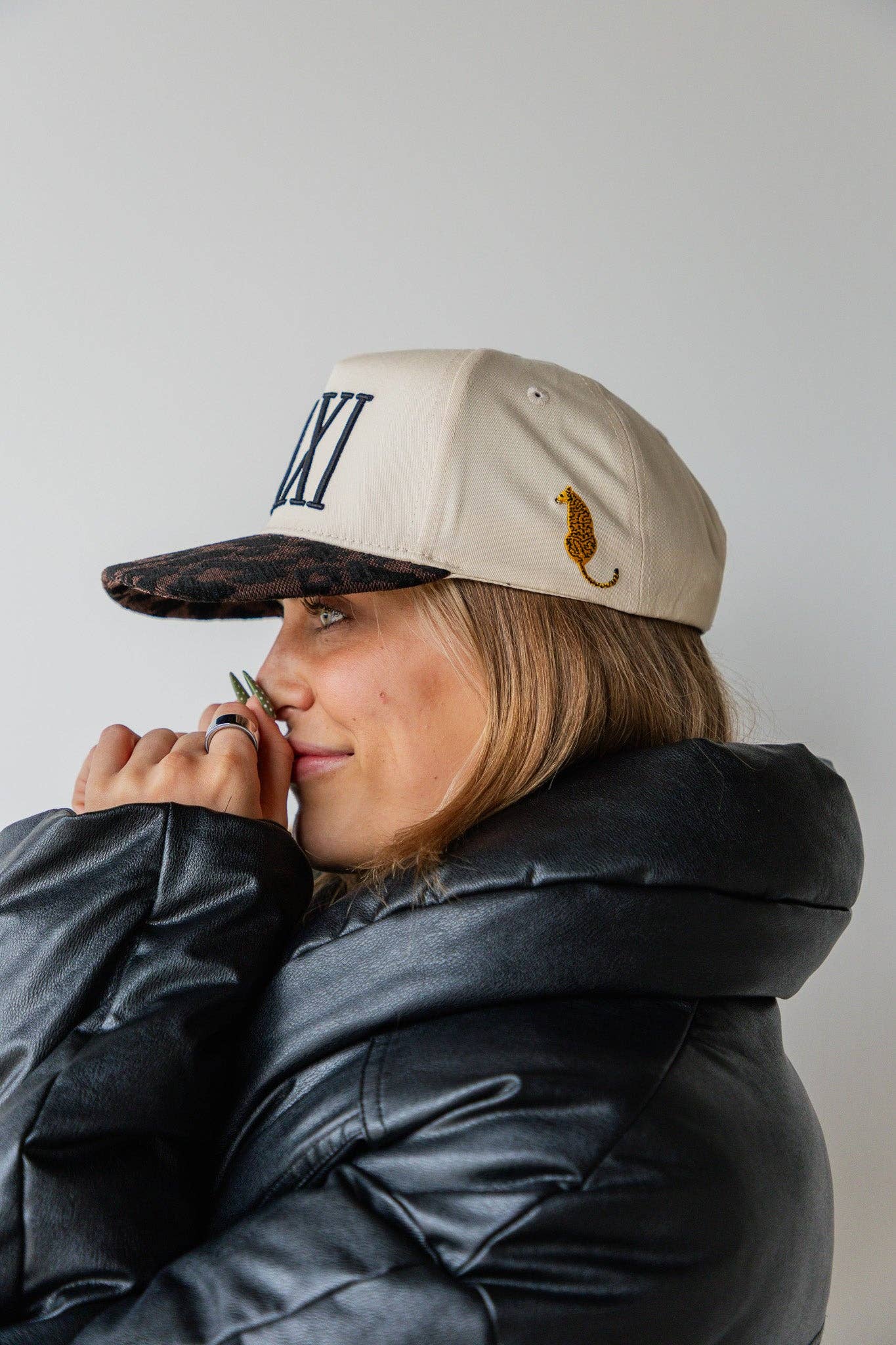 cheetah trucker hat